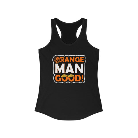 Orange Man Good Women's Racerback Tank