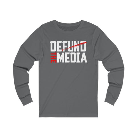 Defund The Media Jersey Long Sleeve Tee