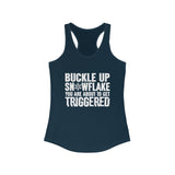 Buckle Up Snowflake Women's Racerback Tank