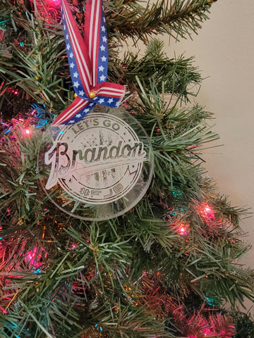 Let's Go Brandon! Custom-Engraved Christmas Ornament