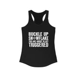 Buckle Up Snowflake Women's Racerback Tank
