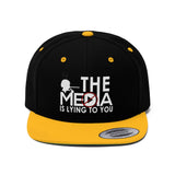 The Media is Lying Unisex Flat Bill Hat