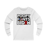 Poopy Pants Biden Jersey Long Sleeve Tee