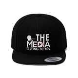 The Media is Lying Unisex Flat Bill Hat