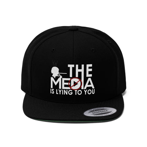 The Media is Lying Unisex Flat Bill Hat