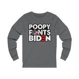 Poopy Pants Biden Jersey Long Sleeve Tee