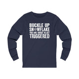 Buckle Up Snowflake Jersey Long Sleeve Tee