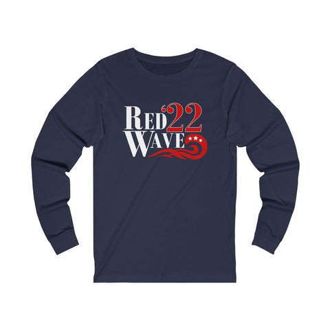 Red Wave Jersey Long Sleeve Tee
