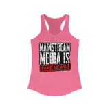 Mainstream Media Is Fake News Women's Racerback Tank