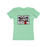 Poopy Pants Biden Women's The Boyfriend Tee