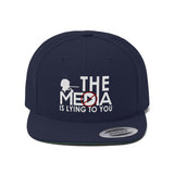 The Media is Lying Unisex Flat Bill Hat