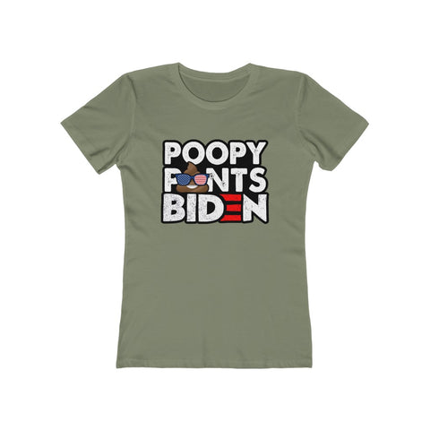 Poopy Pants Biden Women's The Boyfriend Tee