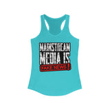 Mainstream Media Is Fake News Women's Racerback Tank