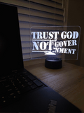Trust God Not Government Custom Engraved LED Desk Light