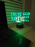 Trust God Not Government Custom Engraved LED Desk Light