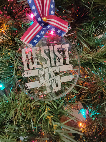 Resist 46 Custom-Engraved Christmas Ornament