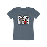 Poopy Pants Biden Women's The Boyfriend Tee