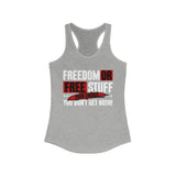 Freedom or Free Stuff Women's Racerback Tank