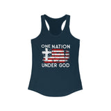 One Nation Under God Women's Ideal Racerback Tank