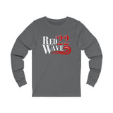 Red Wave Jersey Long Sleeve Tee