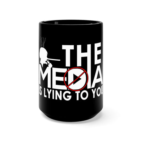 The Media is Lying Black Mug 15oz